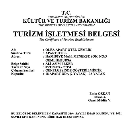 Aparthotel Olea Gemlik